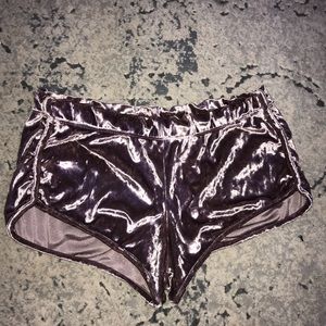 Velvet booty shorts